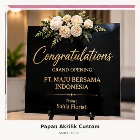 Papan Bunga Akrilik Shangri La Jakarta